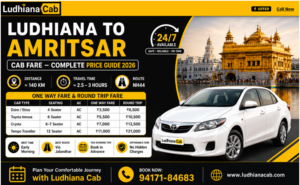 Ludhiana to Amritsar Cab Fare